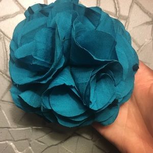 Blue flower hair clip and broach